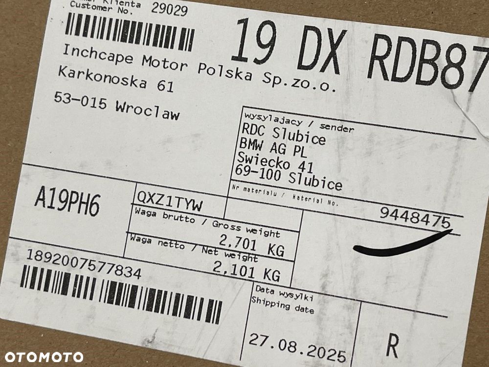 GRILL NERKI ATRAPA CHŁODNICY KAMERA BMW 3 G20 G21 20-24 SHADOWLINE  9448474 - 8