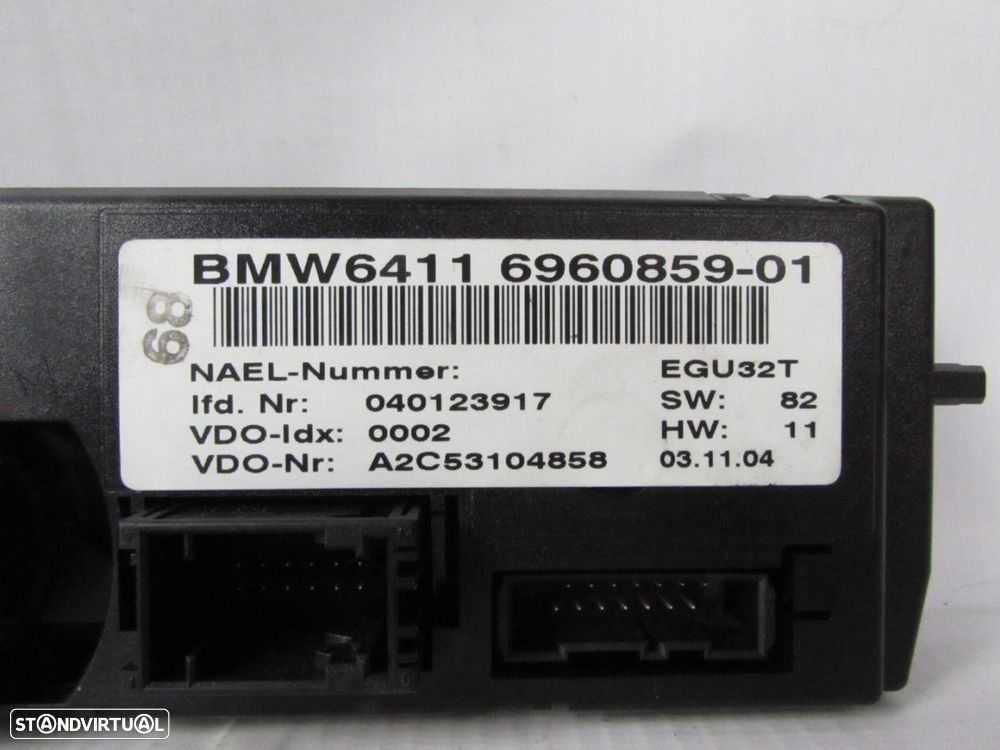 Painel AC / Ar Condicionado Seminovo/ Original BMW 3 (E90)/BMW 3 Touring (E91)/B... - 3