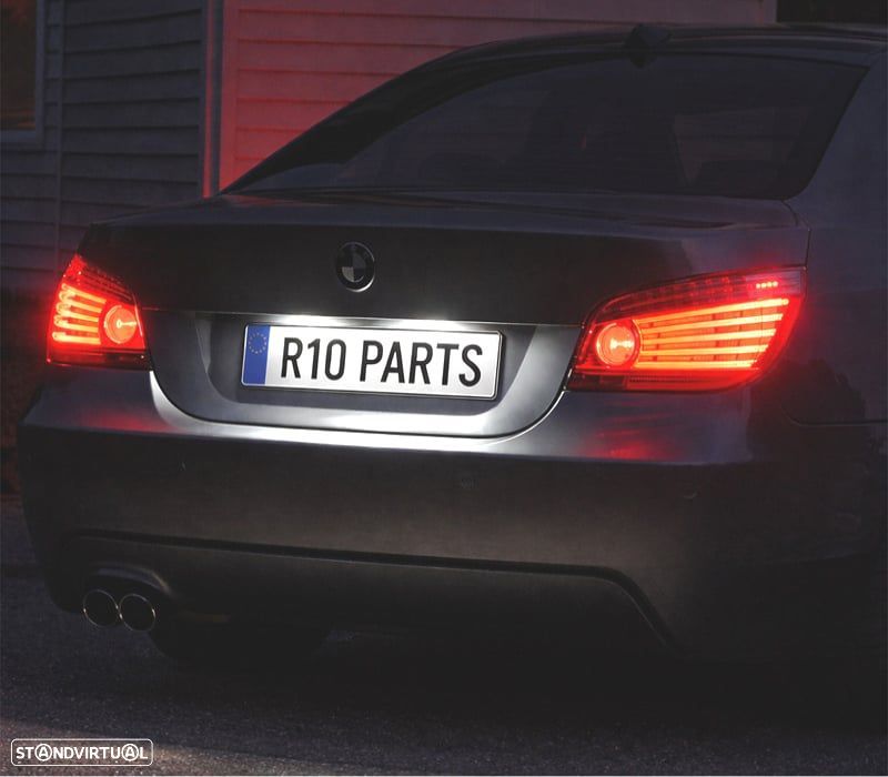 FAROLINS TRASEIROS LED CELIS BMW E60 03-07 VERMELHO BRANCO - 3