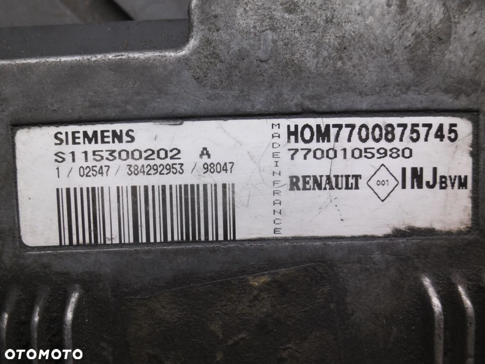STEROWNIK SILNIKA RENAULT SCENIC I 1.6 7700105980 7700875745 - 2