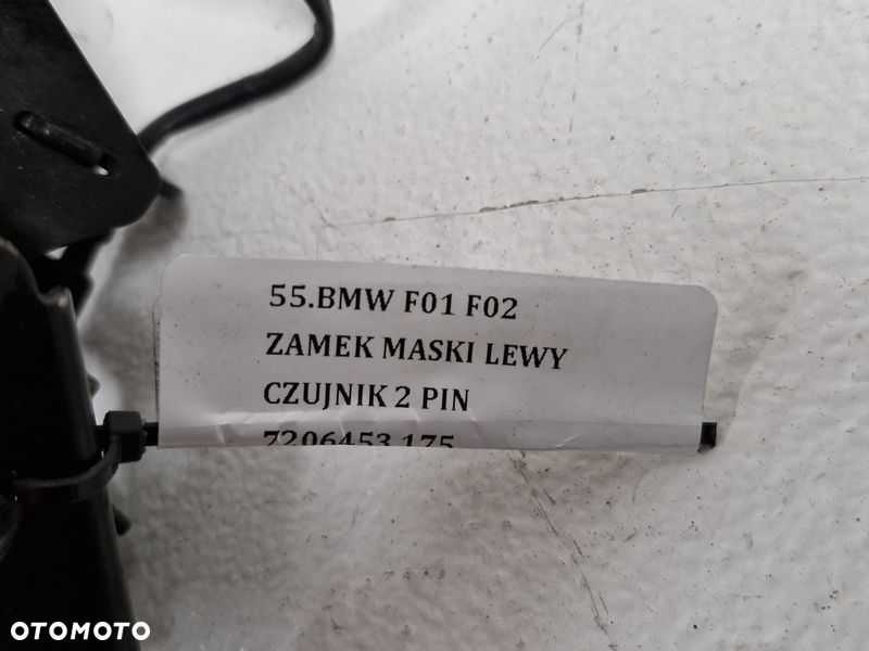 BMW F01 F02 ZAMEK MASKI LEWY CZUJNIK 2 PIN 7206453 - 8