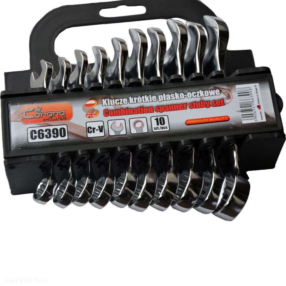 KLUCZE PŁASKO OCZKOWE PŁASKIE KRÓTKIE 10-19MM 10sz - 2
