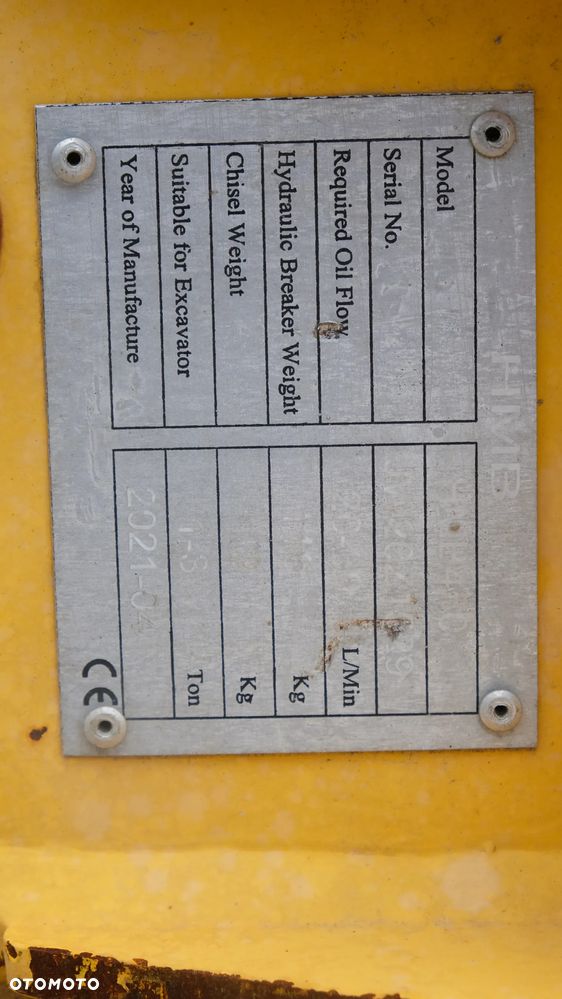 Młot Hanmen HMB  450  hydrauliczny 116kg wyburzeniowy do minikoparki - 3