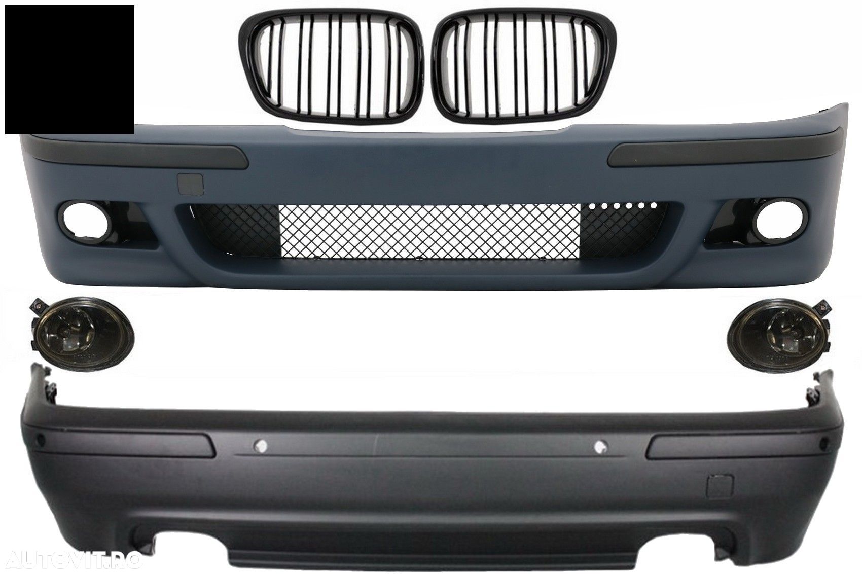 Body Kit Exterior BMW Seria 5 E39 (1997-2003) Cu Proiectoare Fumurii si Grile Negr- livrare gratuita - 1