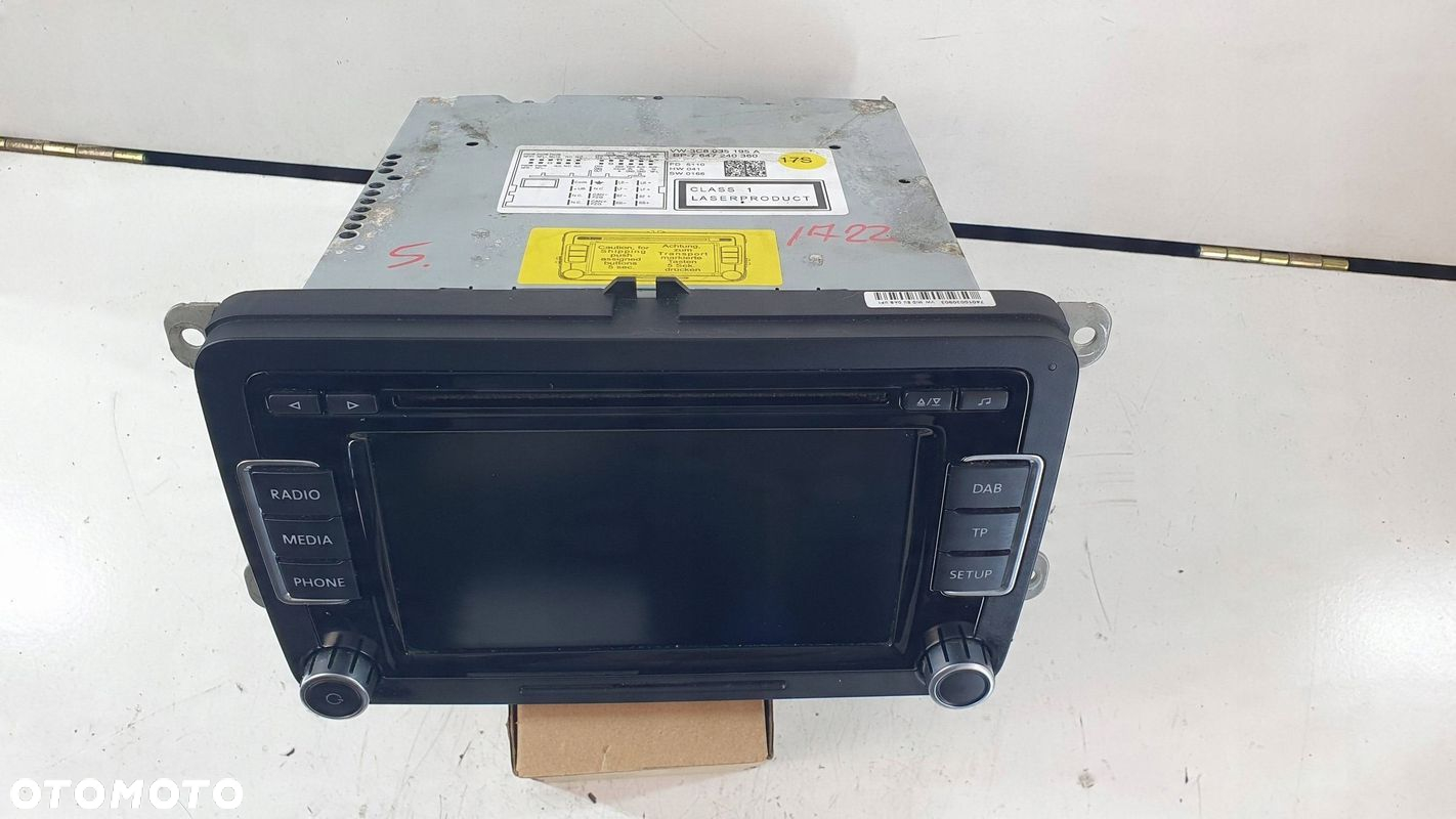 VW PASSAT B7 Golf 6 Tiguan Touran ekran Radioodtwarzacz CD MP3 SD DAB KOD - 4