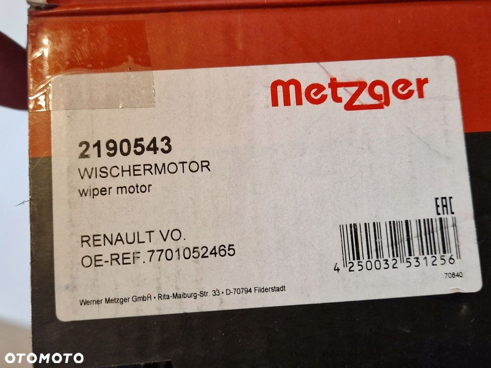 TWINGO I 1 Metzger 2190543 Silnik wycieraczek NOWY 579159 V46-07-0001 - 3