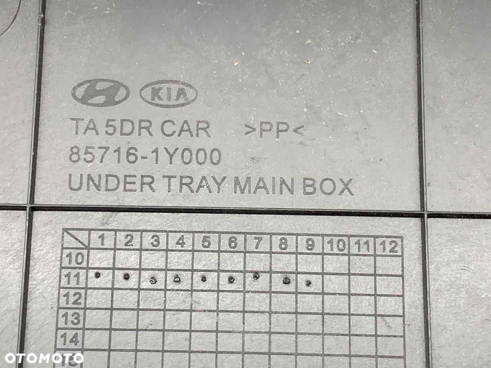 WYKŁADZINA BAGAŻNIKA - 299.00 PLN - KIA PICANTO II (TA) 2011 - 2017 1.2 63 kW [85 KM] benzyna 2011 - 4