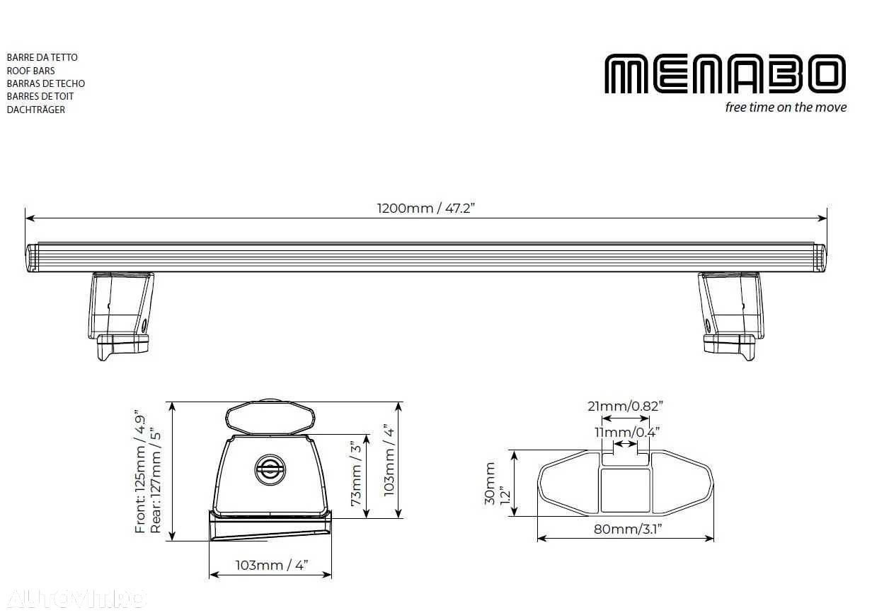 Bare transversale Menabo Dedicate OE Toyota Corolla Cross (XG10) 2020+ - 7