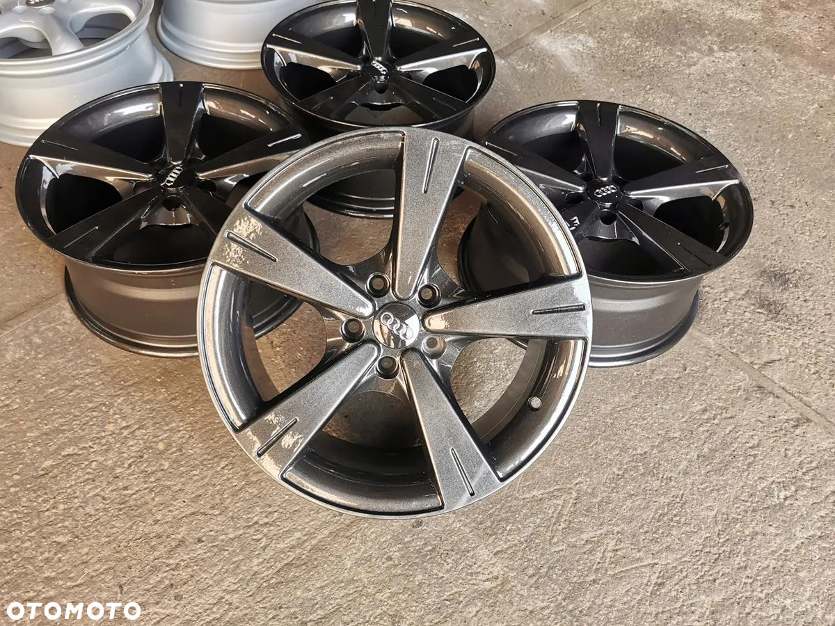 ALU FELGI 5X112 R17 8J ET35 JAK NOWE! PIĘKNY GRAFIT! SKODA SEAT VW AUDI - 3