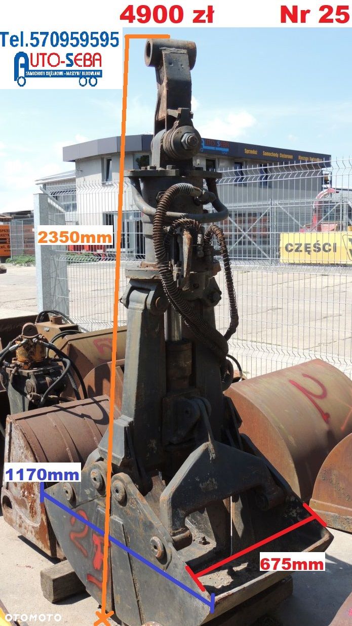 Fuchs Chwytak, rotator, łyżka, do koparki żurawia HDS - 1