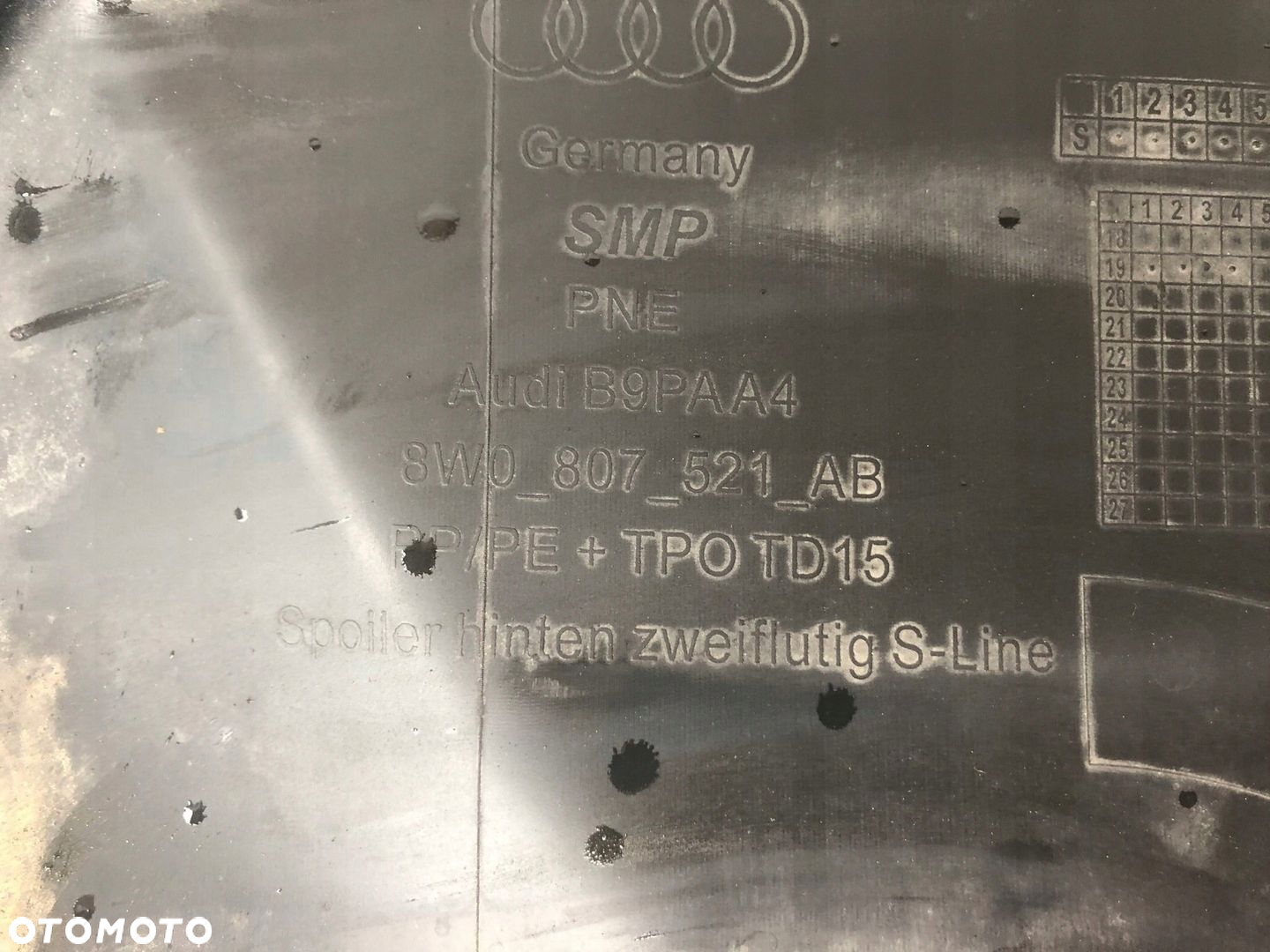 AUDI A4 B9 LIFT S-LINE S4 8W0 SPOJLER DYFUZOR 19- - 8