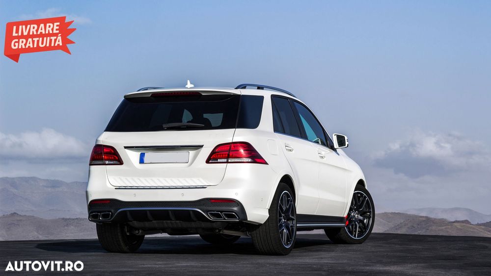 Difuzor Bara Spate cu Ornamente Evacuare Mercedes GLE W166 SUV Sport Line (2015-20- livrare gratuita - 12