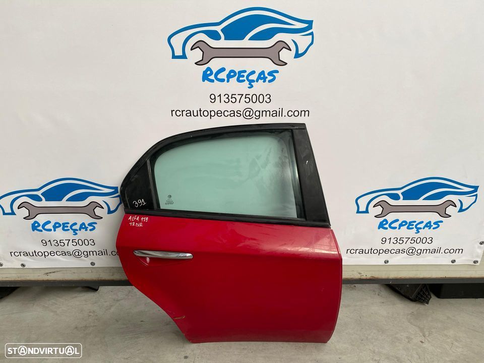PORTA TRASEIRA TRÁS DIREITA ALFA ROMEO 159 SEDAN CARRO FECHO ELEVADOR MOTOR PUXADOR VIDRO - 1
