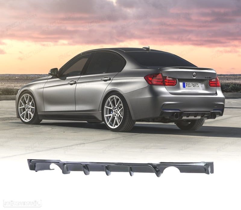 DIFUSOR BMW F30 F31 LOOK M PERFORMANCE DULPA SAIDA PRETO BRILHANTE O--O - 1