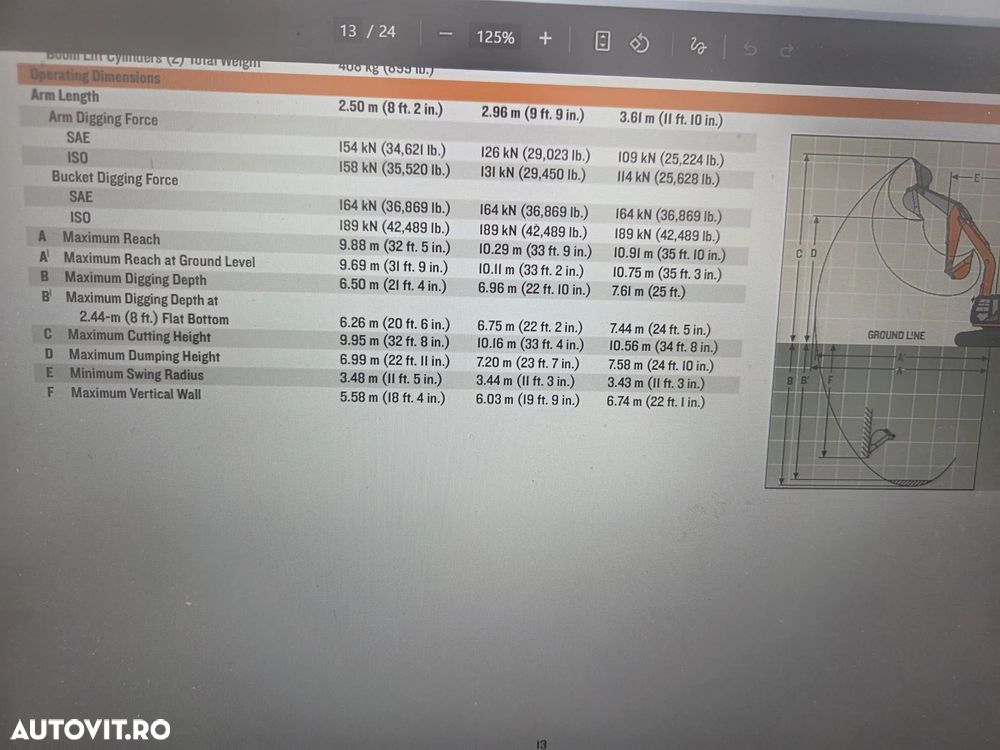 Hitachi ZX300LCN-6, 2019, 8.944h, cupa NOUA 1,8mc, 31,6tone, Ad sapare 7,5m, latime 3m, camere spate si laterale, inst picon si rotire pe brate, consum mediu 19,6l, lant 90% ok doar 721h deplasare, avertizare antirasturnare, posibl leasing-PROMOTIE 93.900Eur - 36