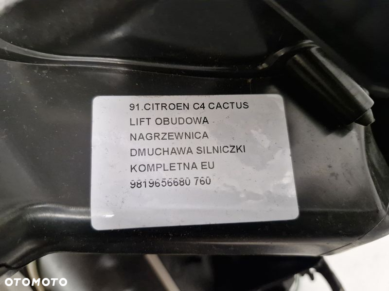 CITROEN C4 CACTUS LIFT NAGRZEWNICA OBUDOWA DMUCHAWA SILNICZKI EU 9819656680 - 4