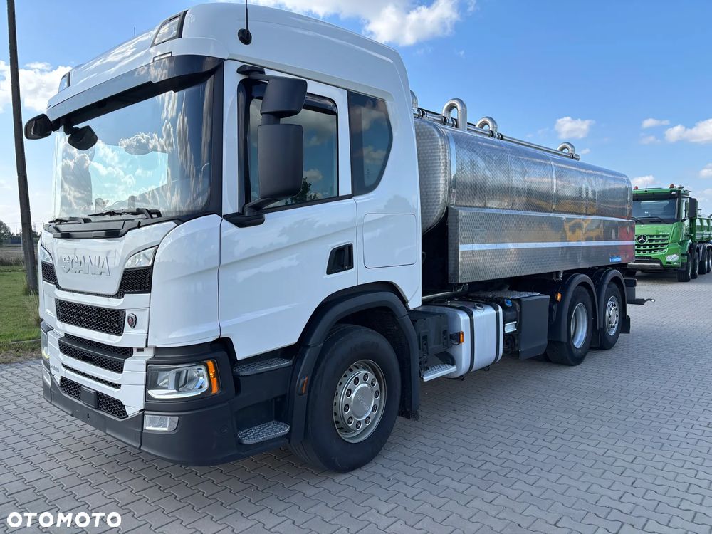 Scania P 410 6x2 ostatnia oś skrętna i podnoszona cysterna do odbioru mleka zabudowa MAGYAR - 2