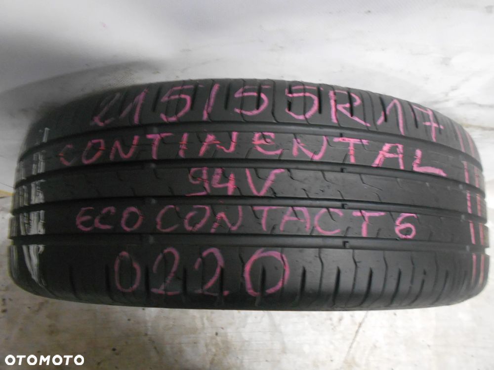 OPONA POJEDYNKA 215/55R17 CONTINENTAL ECO CONTACT 6  DOT 0220 7MM - 1