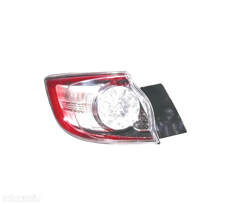 FAROLIN ESQ MAZDA 3 HATCHBACK 5P 09-13 BRANCO LED VERMELHO - 1