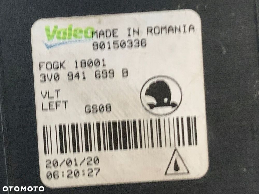 LAMPA HALOGEN LEWY LED DRL SKODA SUPERB III 3 LIFT 19-22rok 3V0 3V0941699B - 6