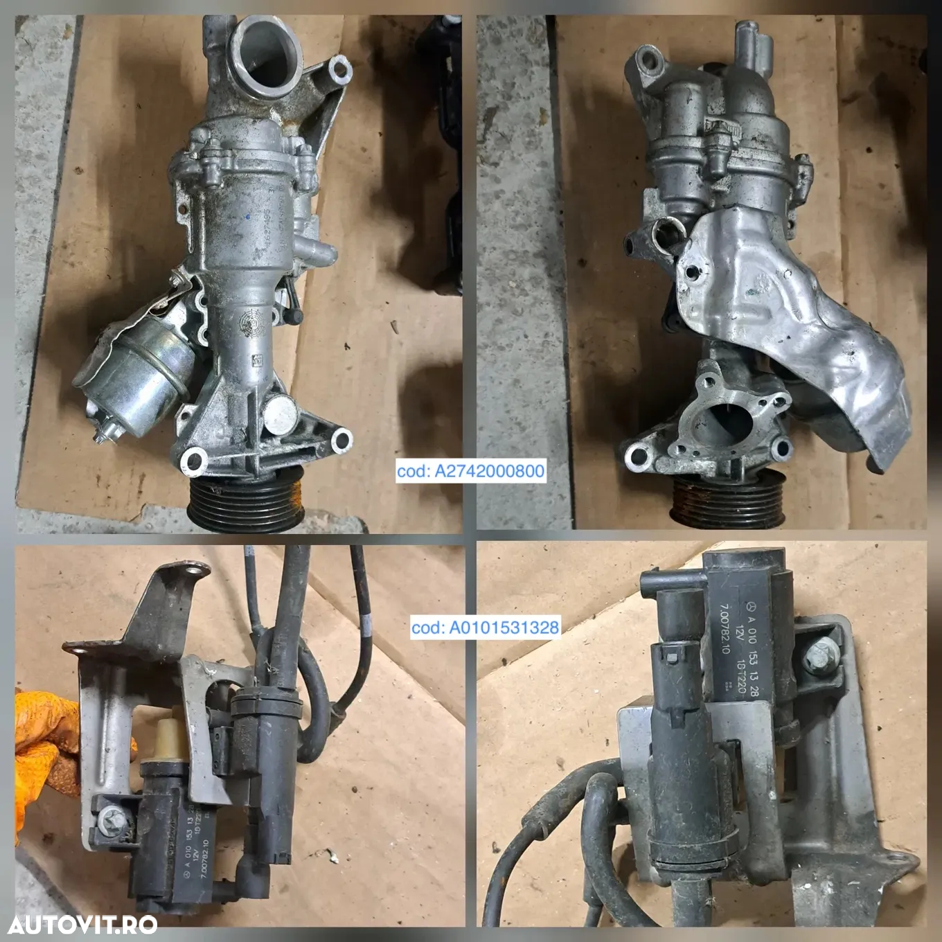 Anexe motor mercedes 274 benzina W212 pompa de apa galerie admisie alternator electromotor rampa injectoare pompa inalta presiune compresor instalatie electrica motor - 2