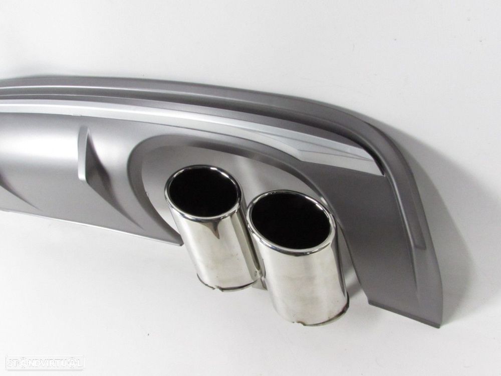 Difusor parachoques c/ Ponteiras LOOK S3 Trás Novo/ ABS AUDI A3 Convertible (8V7... - 3