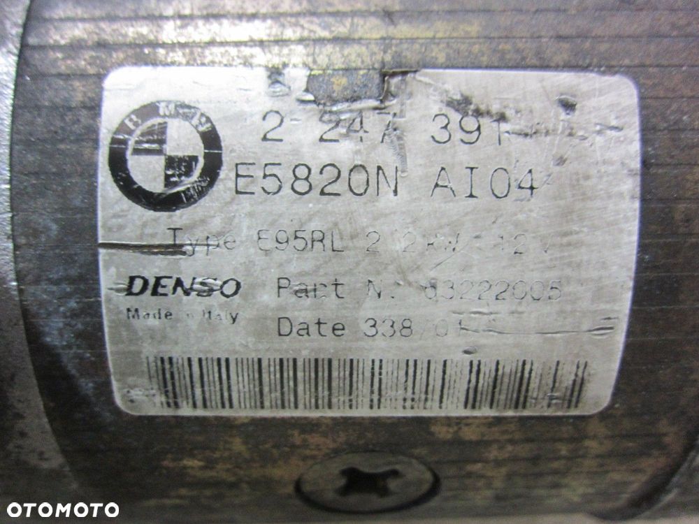 BMW 3 E46 E38 E39 E53 M57 ROZRUSZNIK SILNIKA STARTER 2247391 12412179676 - 9