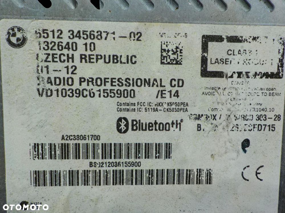 MINI COOPER CLUBMAN I R55 1.6 D 12r 5D radio CD 3456871 A2C38061700 - 5