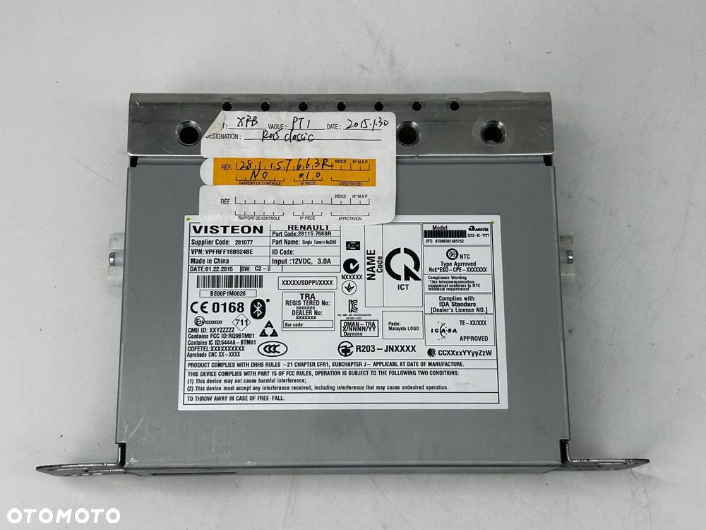 radioodtwarzacz stacja multimedialna renault megane iv 281157663r - 2