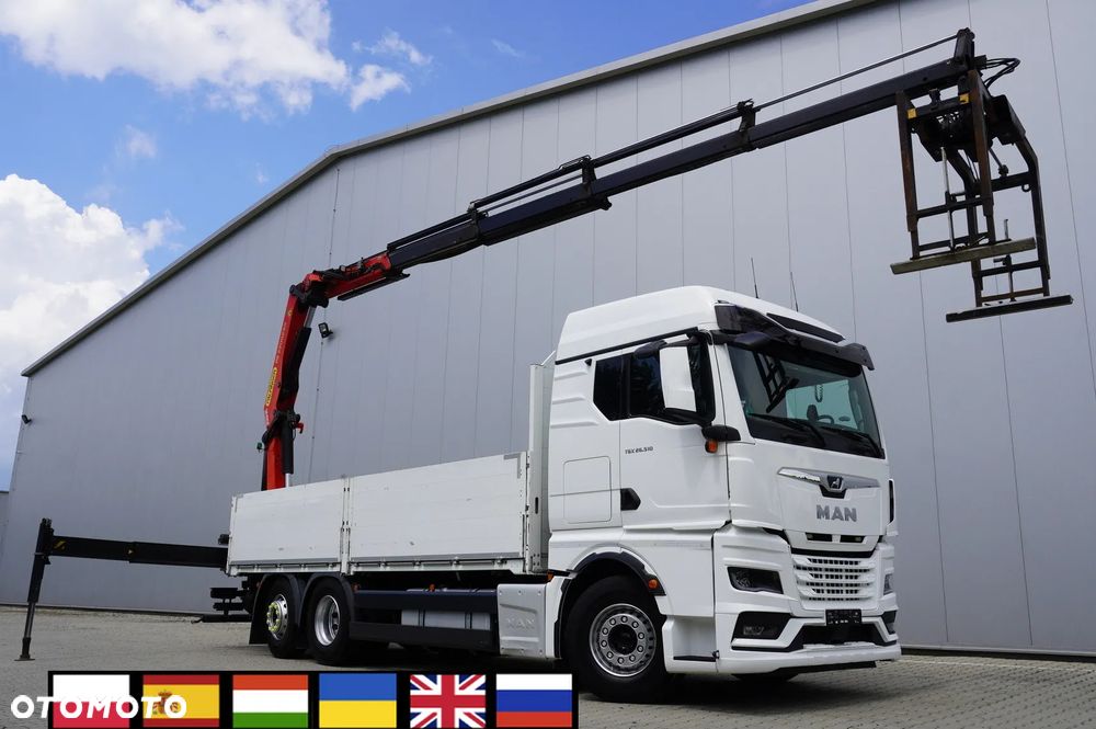 MAN TGX 26.510 6x2 / HDS Palfinger PK 22002-EH C / Zasięg 13 m / Udźwig 4650 kg / Rotator / pilot / Platforma 16 EPAL / oś skrętna_255412 - 1