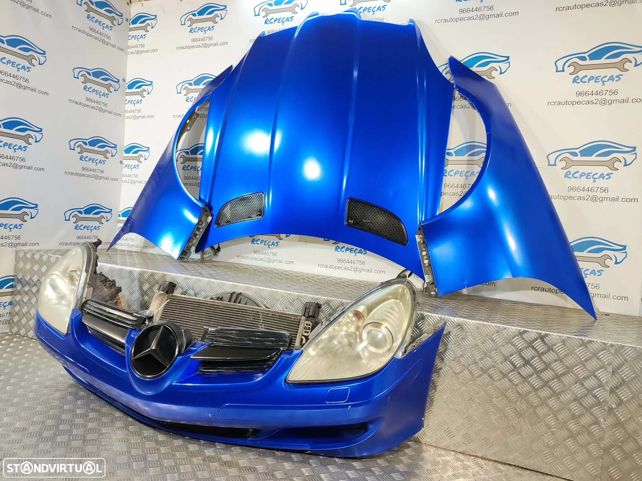 .FRENTE COMPLETA MERCEDES BENZ SLK R171 CAPOT PARACHOQUES GUARDA-LAMAS OTICAS RADIADOR VENTILADOR FRENTE FIBRA REFORÇO - 2