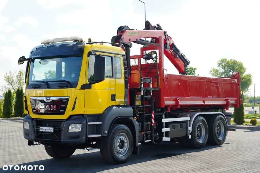 MAN TGS 26.420 / 6x4 / WYWROTKA 2 STRONNA / HYDROBURTA / BORDMATIC + HDS PALFINGER 18002 / ROTATOR / PILOT / EURO 6 - 11