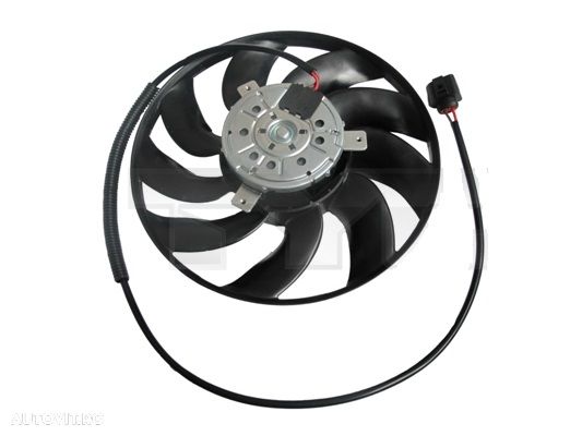 GMV ventilator radiator VW Transporter T5, 01.2006-2016, motor 1.9 TDi, diesel, cutie manuala, cu AC/fara AC, 420 mm, - 1