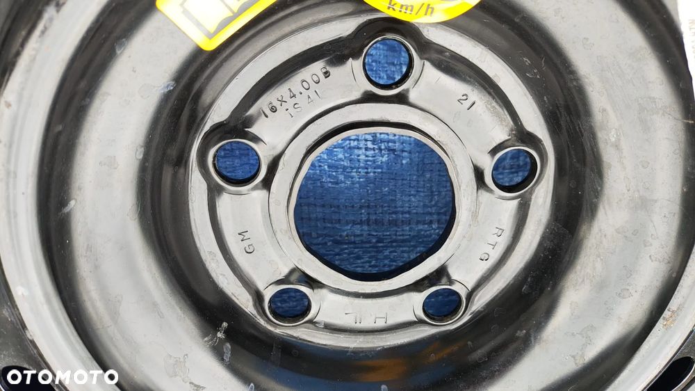 KOŁO DOJAZDOWE T125/80R16 125 80 16 ZESTAW NAPRAWCZY LEWAREK KLUCZ DO KÓŁ HAK UCHO HOLOWNICZE KOMPLET JAK NOWY ORYGINAŁ OPEL INSIGNIA A - 3