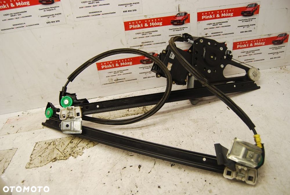 MECHANIZM SZYBY PRAWY PRZÓD + SILNICZEK VW SHARAN LIFT ALHAMBRA 7M3959802 00-10 7M0837402 - 1