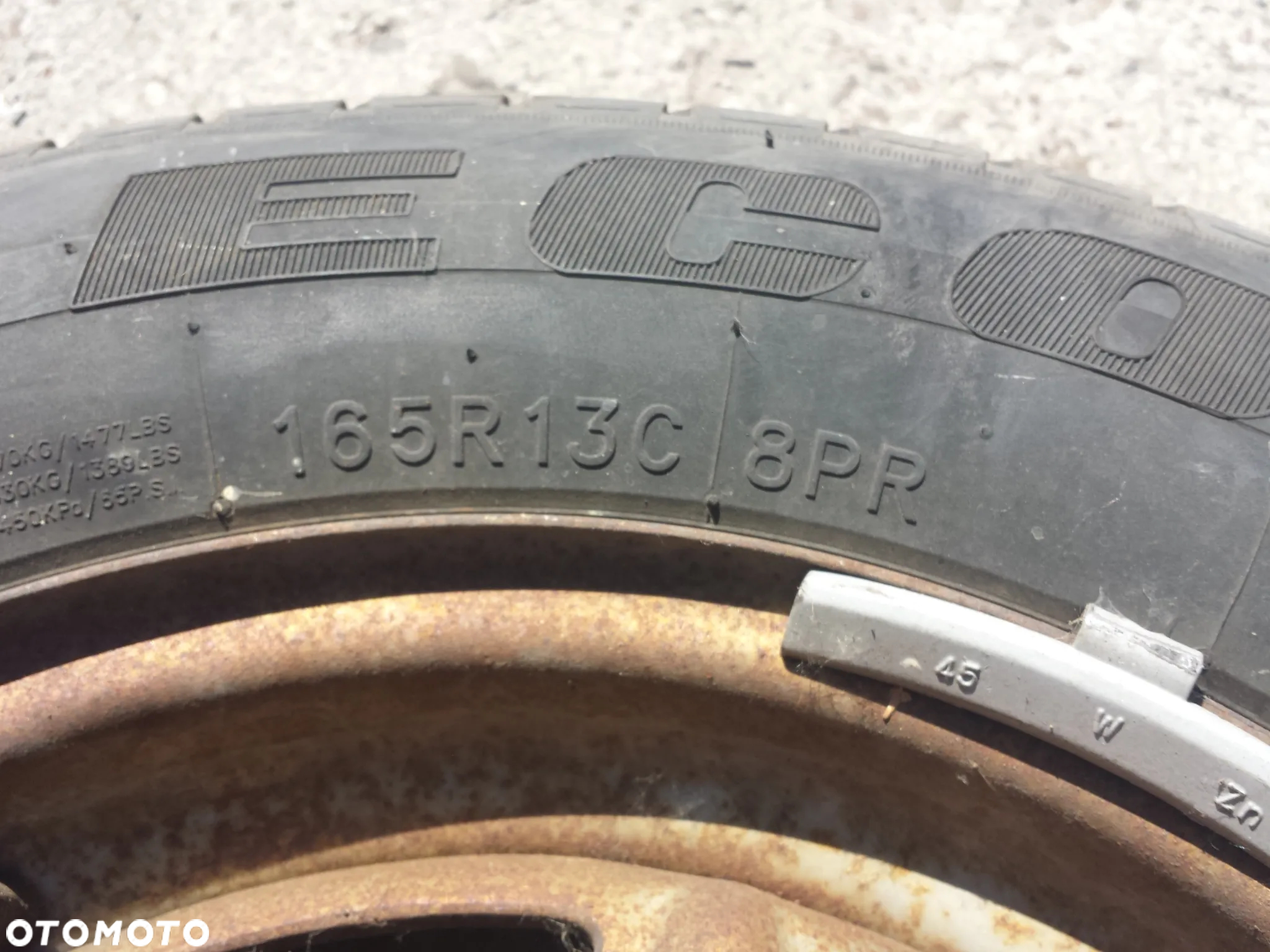 13” - WZMACNIANA opona do przyczepy - 165/80  r13 _ "C" - Letnia FEDERAL - stan BDB - GWARANCJA ! + Możliwy MONTAŻ !! jako kolo zapasowe do BUS-a - 2