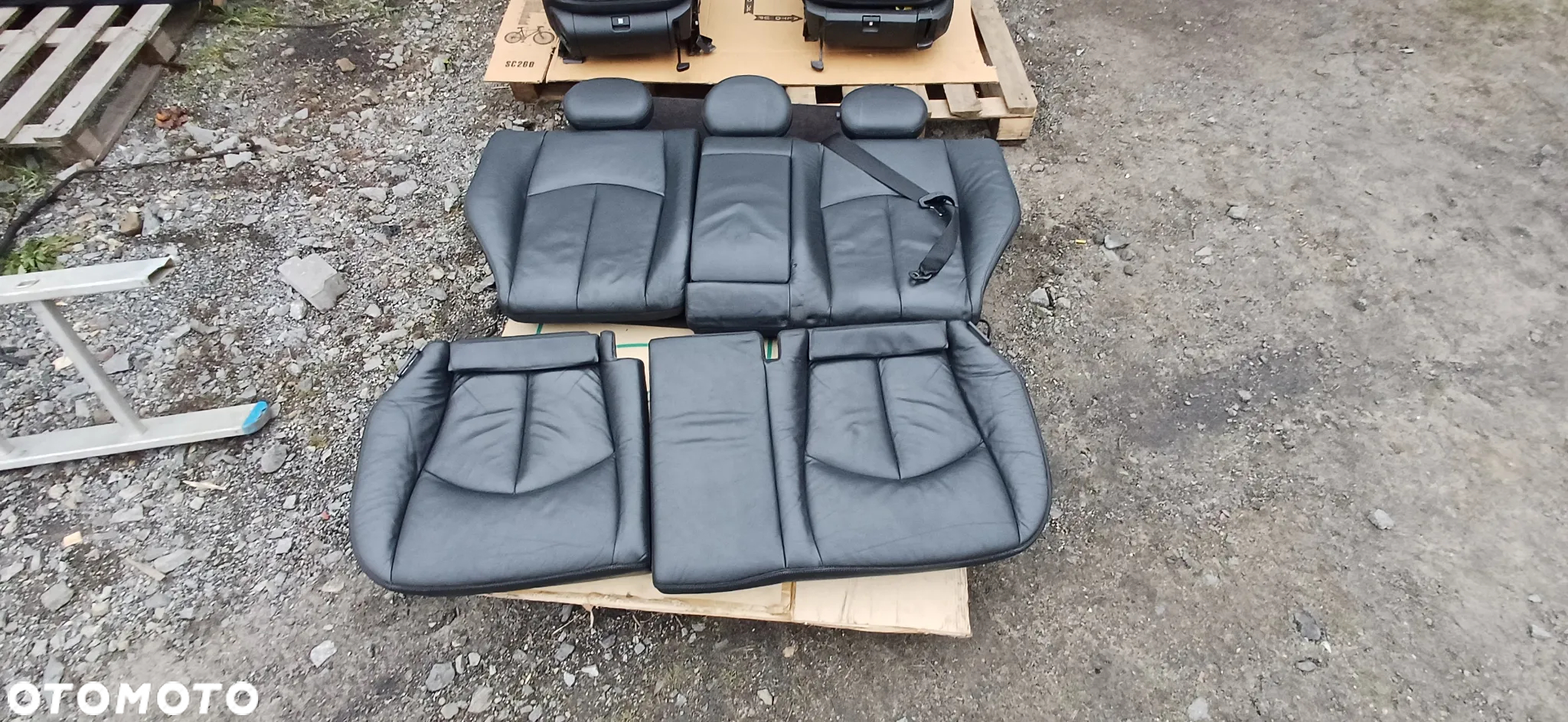 Fotele, kanapa komplet w211 kombi avantgarde ładna czarna skora - 2