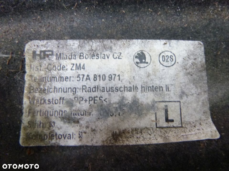 SKODA KAROQ 2019 NADKOLA TYŁ LEWY PRAWY 57AR10972 - 5