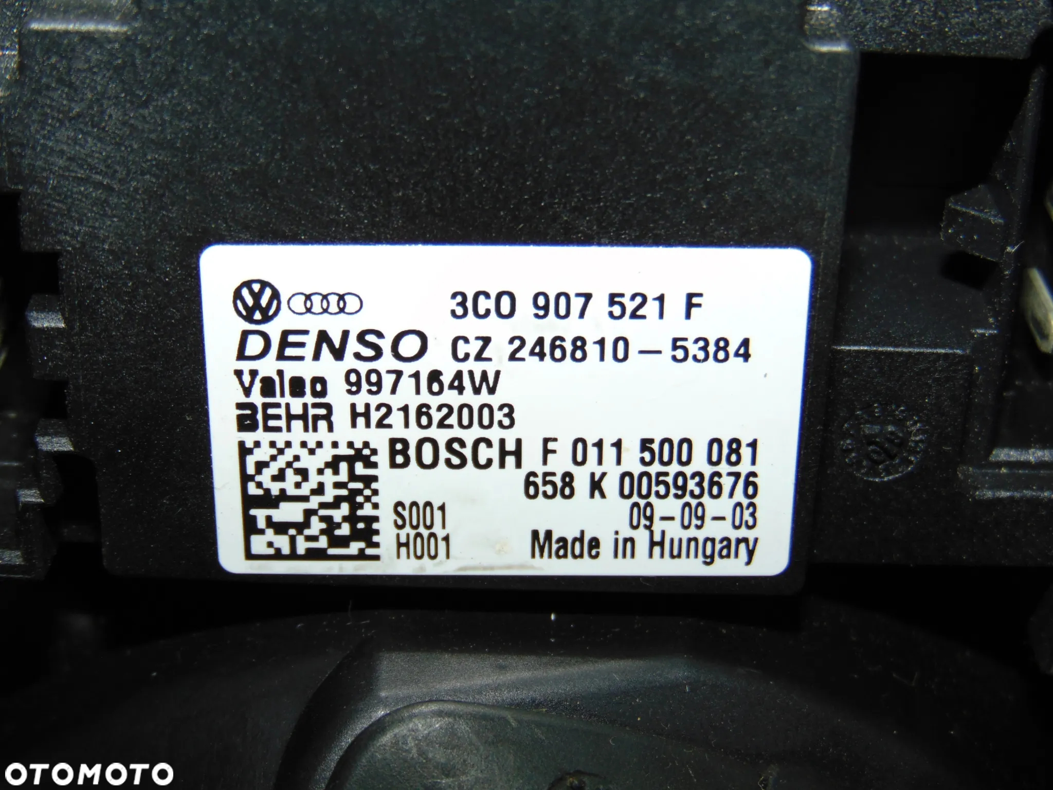ORYGINAŁ dmuchawa wentylator nawiewu nagrzewnicy + moduł rezystor 1K1820015G 3C0907521F Audi A3 8P VW Volkswagen Passat B6 B7 Golf 5 V Touran I Caddy 3 III Jetta EUROPA - 13