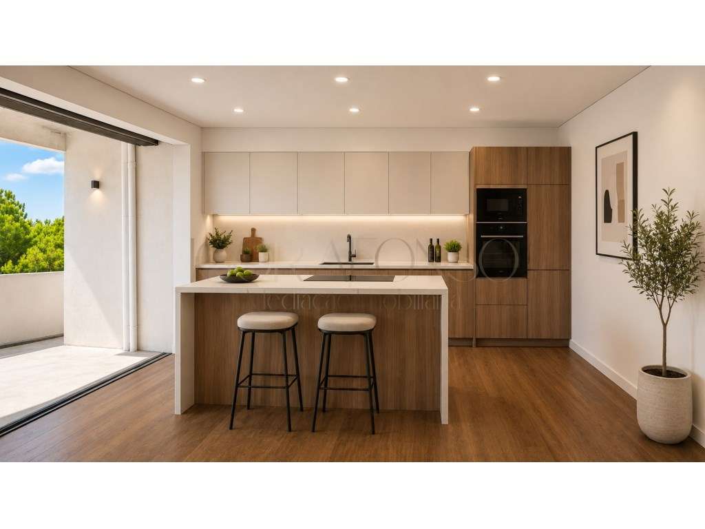 Apartamento Moderno T2 com varanda e churrasqueira - Grande imagem: 3/18