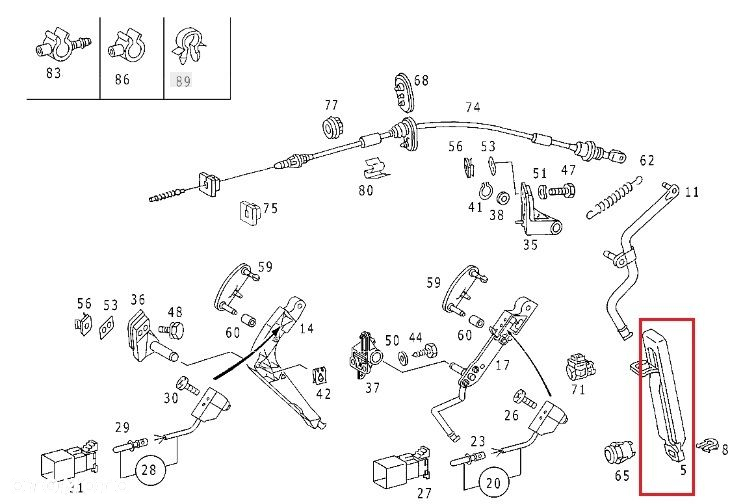 MERCEDES W124 W126 W201 Pedal gazu ORYGINAL - 3