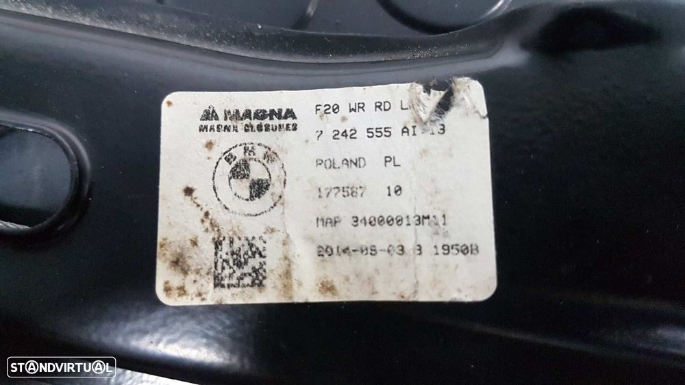 ELEVADOR TRASEIRO ESQUERDO BMW SERIE 1 LIM. (F20) 116D - 3