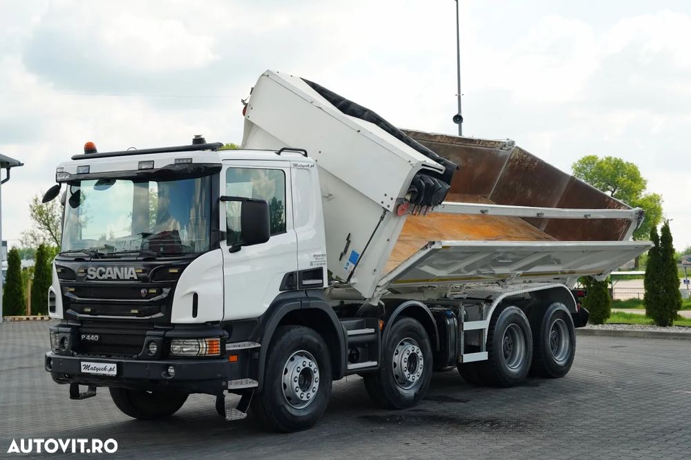 Scania P 440 / 8x4 / BASCULATOR 2 LATERAL / HYDRODOXY / BORDMATIC / / EURO 5 EEV - 10