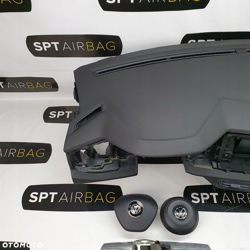 VW POLO 2G0 DESKA ROZDZIELCZA KONSOLA KOKPIT PULPIT PODUSZKI AIRBAG AIR BAG PASY KIT SET - 2