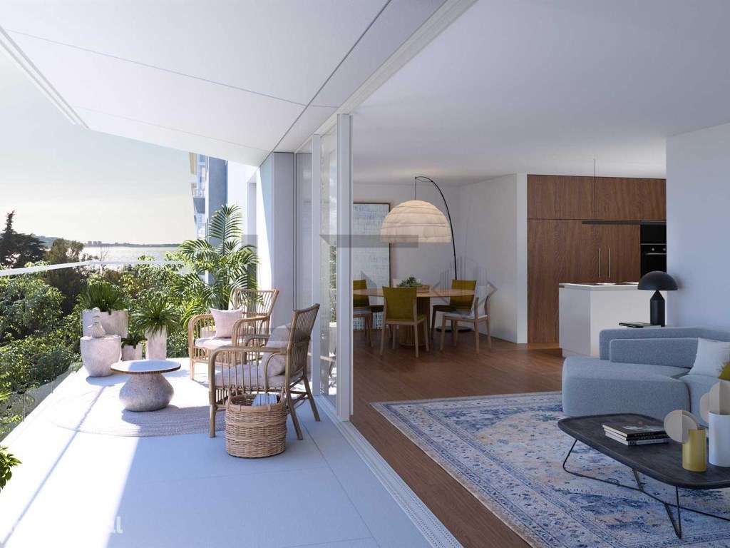 Apartamento T3 com Vista Rio e Garagem para Venda em Algés, Oeiras,... - Grande imagem: 2/13