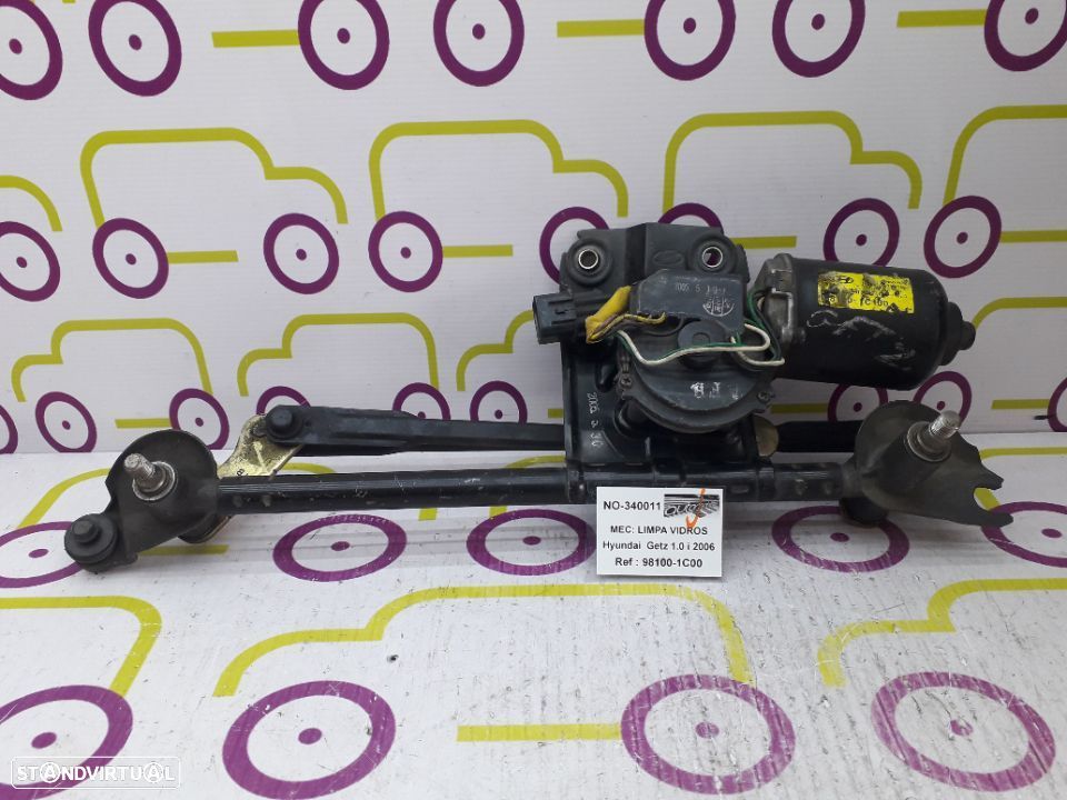 Mec . Limpa Vidros c/ motor Hyundai Getz 1.0 i 67 Cv de 2006 - Ref : 98100-1C00 - NO340011 - 1