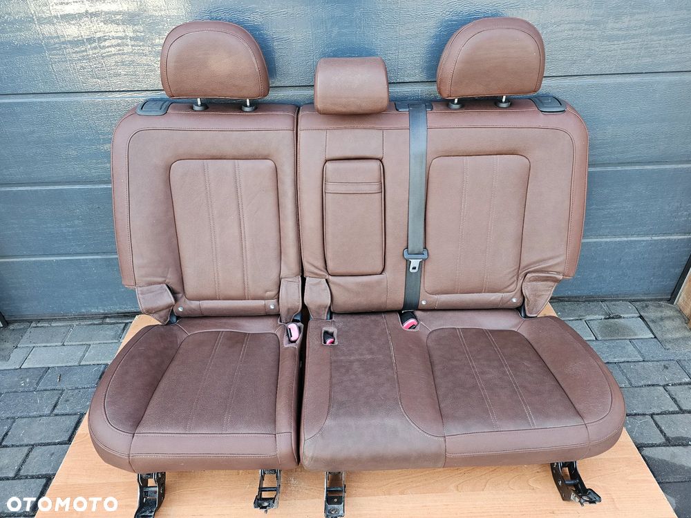 FOTELE TYŁ TYLNE SKÓRZANE KANAPA OPARCIE OPEL ANTARA RUDE BRĄZOWE SKÓRY - 1