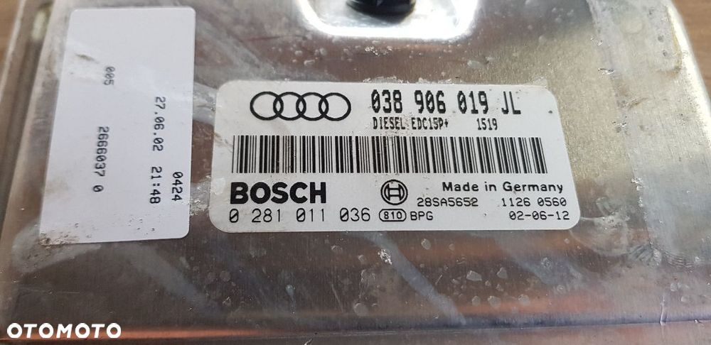 AUDI A4 B6 1.9 TDI STEROWNIK SILNIKA 038906019JL - 2