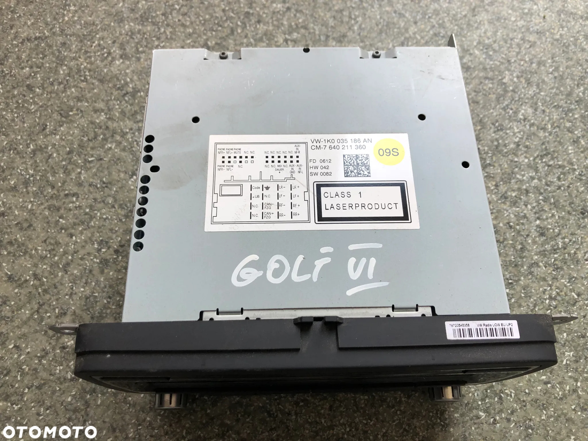 VW Golf VI Radio Fabryczne 1K0035186AN - 2