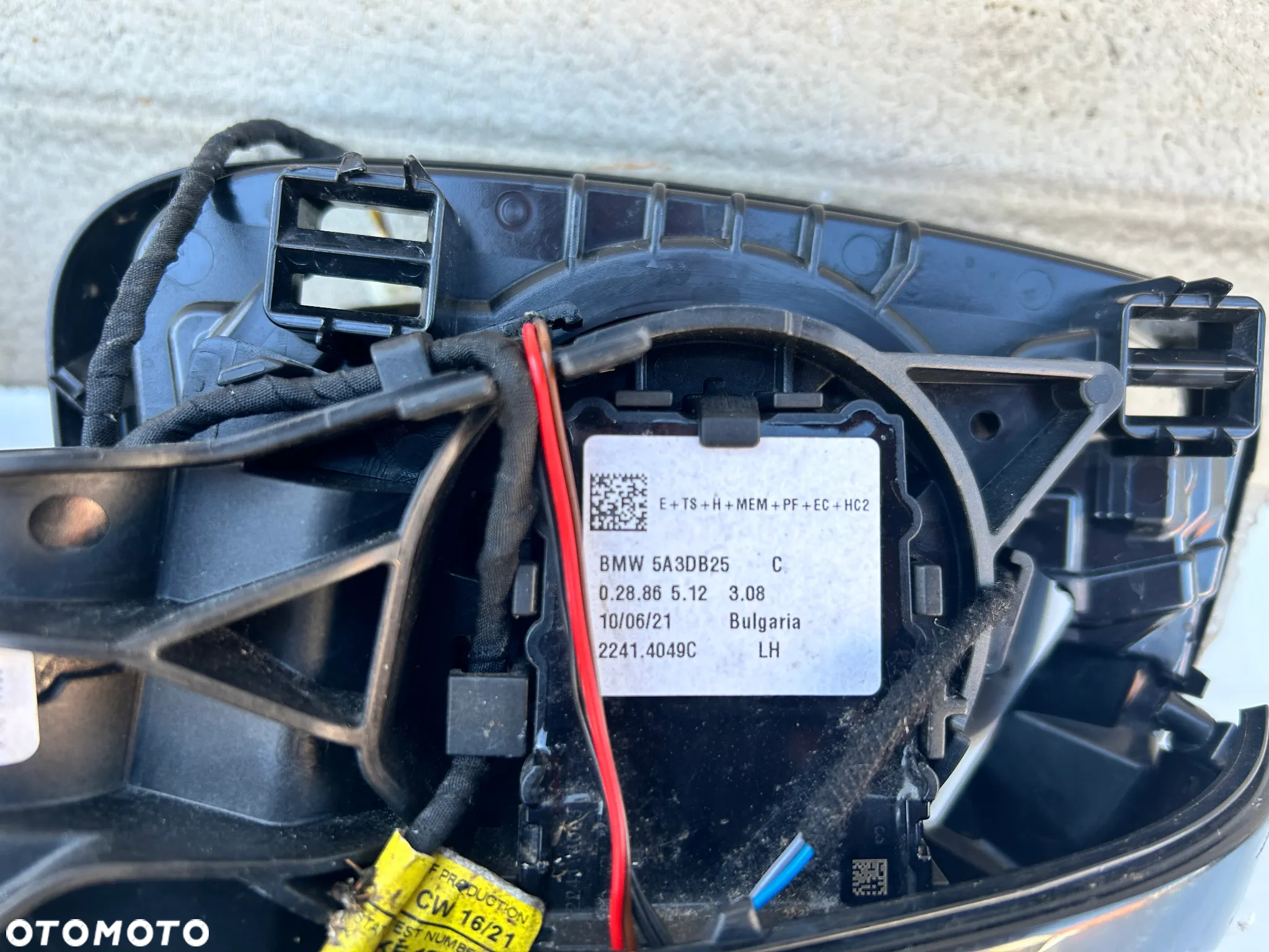 BMW G30 G31 LUSTERKO ZEWNĘTRZNE LEWE 5PIN 11006532 5A3DB25 - 3